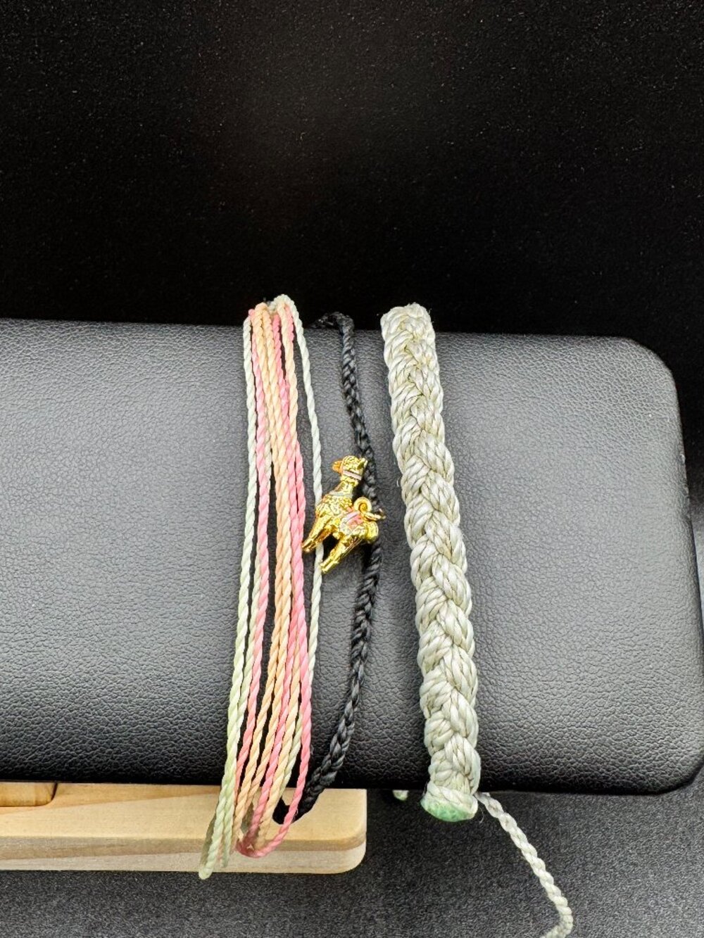 Pura Vida Gold Llama Charm Pastel Pink Sage Green Boho Bracelet Stack